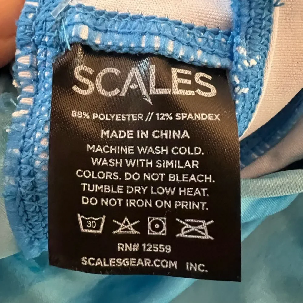 NWT Scales Blue Marble Women's Iconic Skort/Skirt Color Aqua Size Large Athletic